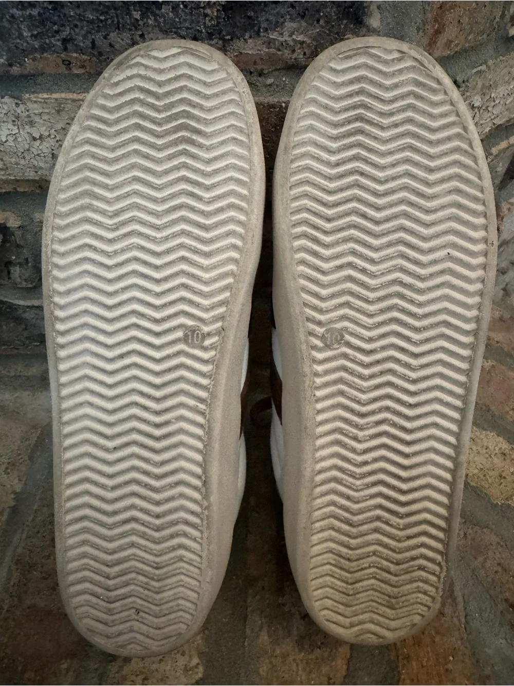 Hey Girl White Sneakers with Brown Suede Accents and Laces Size 10